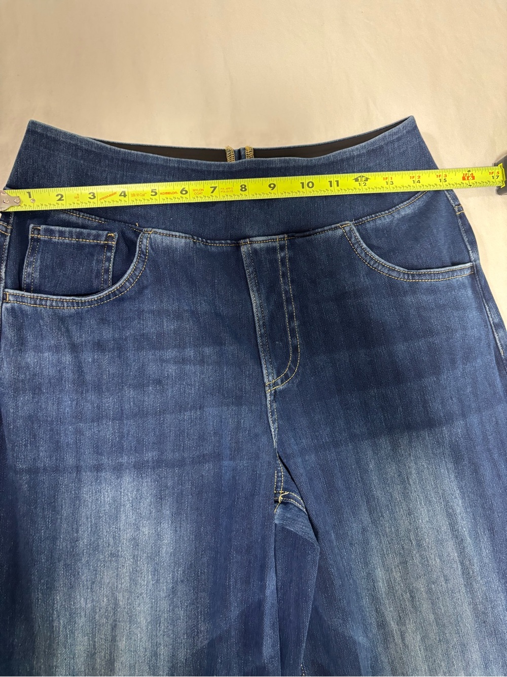 HALARA Navy Jeans with Gold Stitching - Picture 7 of 14
